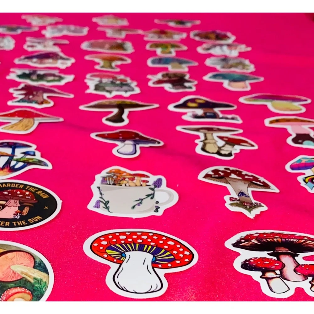 Psychedelic Mushroom Rave Stickers for Water Bottle, Laptop etc